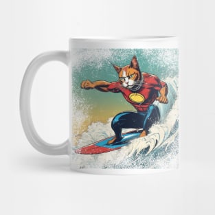 Surfing cat Mug